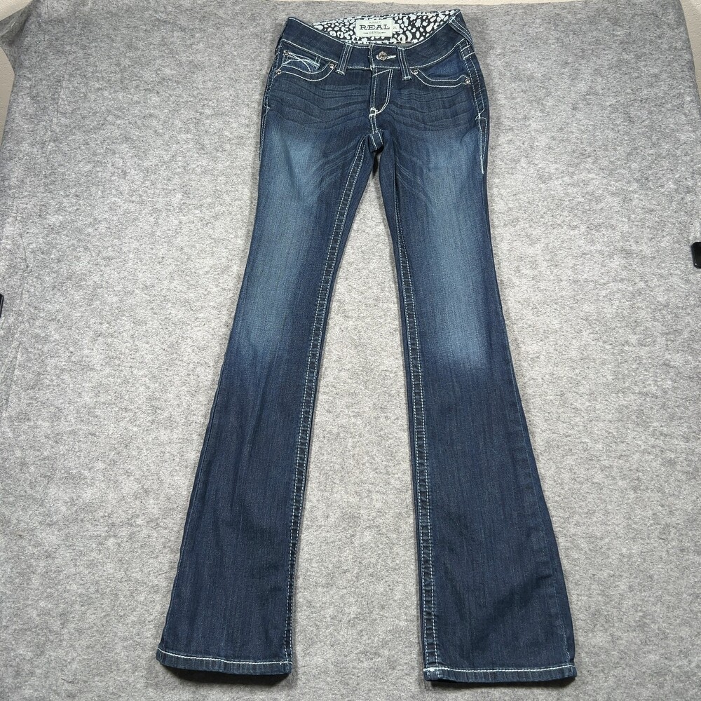 ARIAT  Jeans Womens 25 Dark Blue Bootcut Stretch Real Denim Western Rodeo